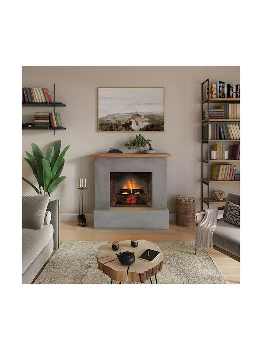 Tagu Powerflame Επιτοίχιο Ηλεκτρικό Τζάκι 1400W 110x35cm Γκρι