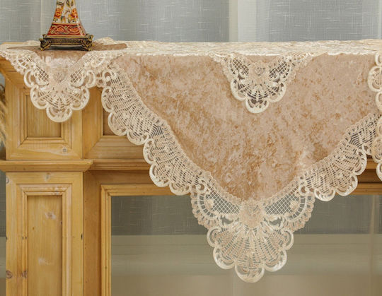 Liolios Home Tischdecke Julia Beige 128x128cm