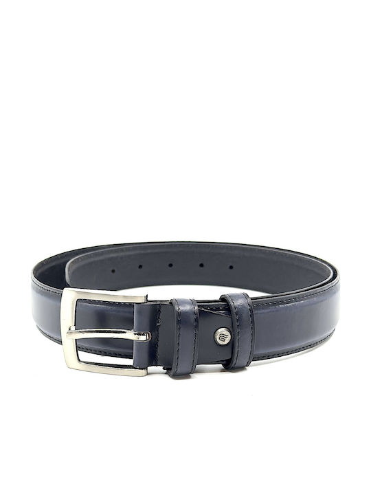 Men's Belt Leather Navy Blue