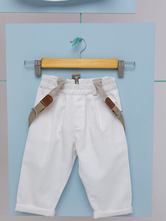 Baptism Suit for Boy Dionisis White-Light Blue-Beige 1720 Bambolino Bmb-1720