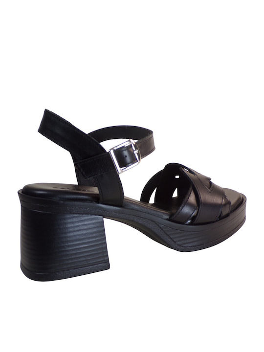Leder Sandalen Schwarz