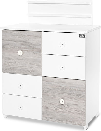 Comodă Pentru Bebeluși Cu 3 Sertare Albă 83x71x96cm