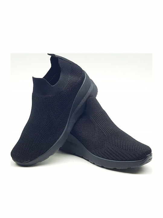 Γυναικεία Slip-On Δερμάτινα Μαύρα
