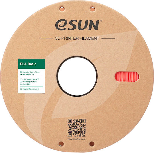 Esun PLA 3D Printer Filament 1.75mm Pink 1kg 1pc Spool