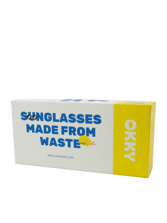Okky Οβάλ Παιδικά Γυαλιά Ηλίου με Polarized Καθρέφτη Φακό Πράσινα για 3-8 Ετών