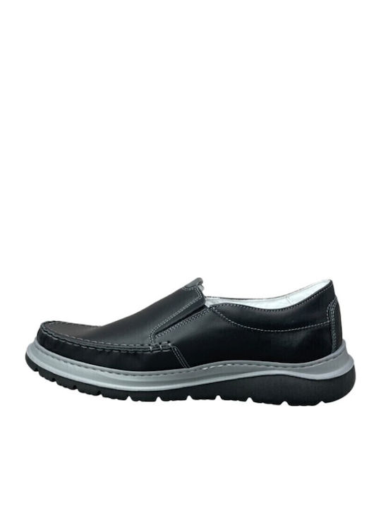 Leder Herren Freizeitschuhe Anatomisch Schwarz