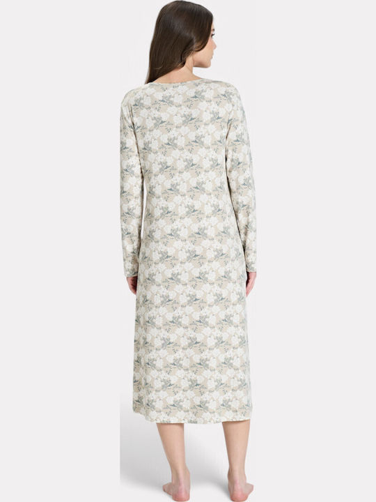 Pijadore Summer Women's Nightdress Beige