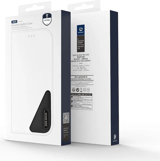 Dux Ducis Hivo Книга Кожа / Силикон Черен (Galaxy S25 Edge)