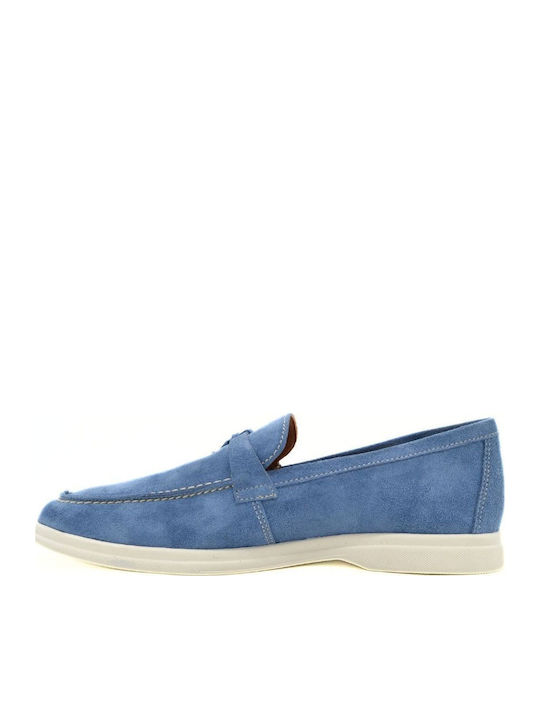 Δερμάτινα Γυναικεία Loafers σε Μπλε Χρώμα