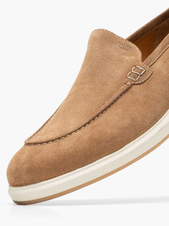Δερμάτινα Ανδρικά Loafers σε Ταμπά Χρώμα