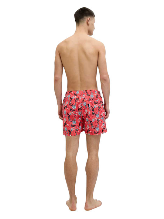 Men's Swimwear Shorts Hot Coral Multi