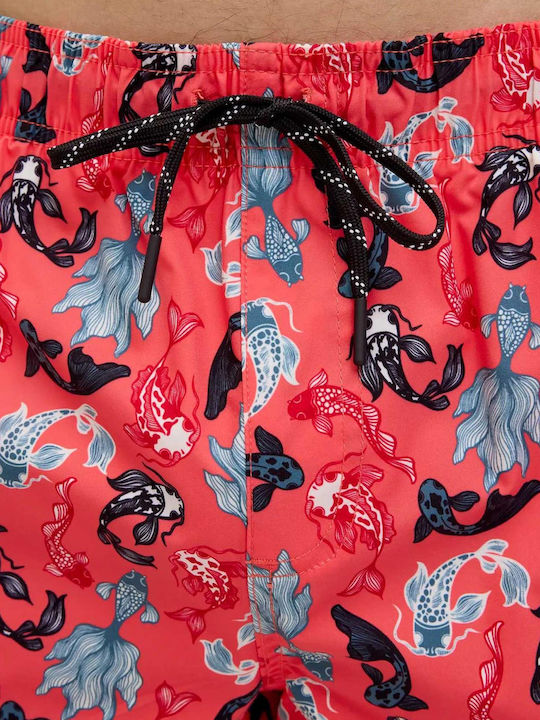 Men's Swimwear Shorts Hot Coral Multi