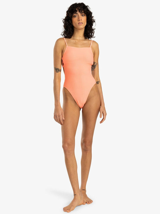 Tanlines Eva Badeanzug mit Abnehmbarer Verstärkung Peach Tart