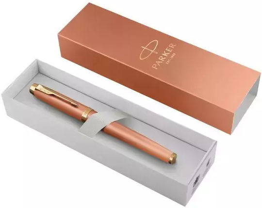 Parker Писалка Fine Оранжева от Месинг с Червено Мастило