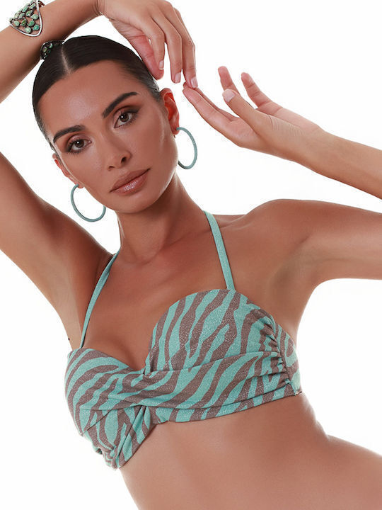 Candy Rush Strapless Bikini Top D Cup Light Blue