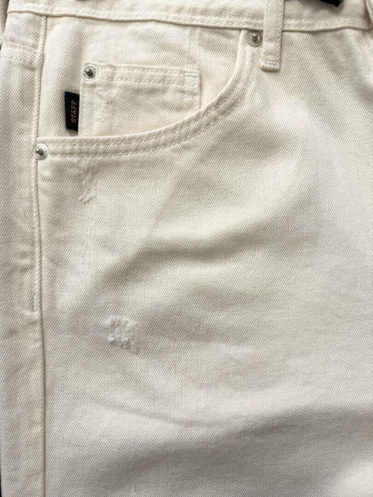 Devis Men's Jeans Pants Ecru