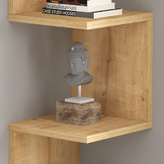Eckiges Wandregal Insta Oak 25x25x105,5cm