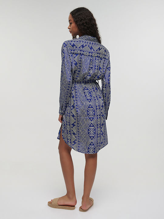 Ble Resort Collection Женско Кафтан Плажно облекло Blue, Multicolor