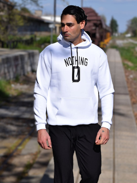 Sweatshirt with Hood White
