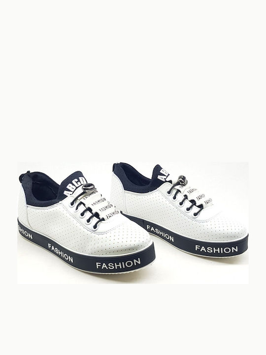 Γυναικεία Slip-On Δερμάτινα Λευκό / Λευκό / Λευκό