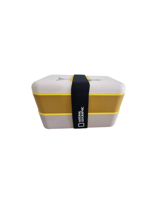 National Geographic Microwave Plastic Lunch Box Blue 1400ml