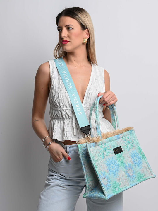 Coral Women's Bag Tote Handbag Light Blue