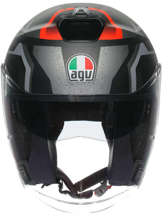 AGV Irides Zurigo Matt Black/Grey Κράνος Μηχανής Jet ECE 22.06 1500gr με Sunvisor