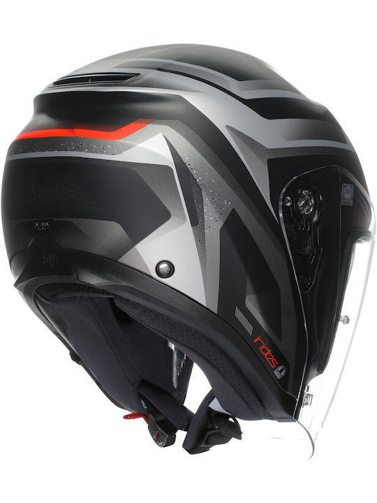 AGV Irides Zurigo Matt Black/Grey Κράνος Μηχανής Jet ECE 22.06 1500gr με Sunvisor