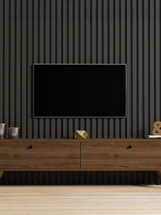 Έπιπλο Τηλεόρασης Jate Καρυδί Μ160xΠ25xΥ40cm