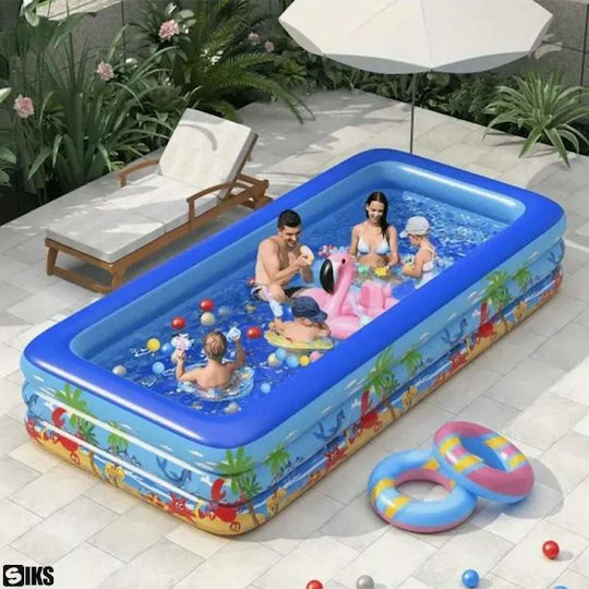 Dreptunghiulară Piscină PVC Gonflabilă 260x165x54buc Albastră