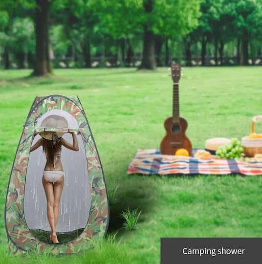 Cort De Camping Pop Up De Toaletă Verde 110x110x190cm
