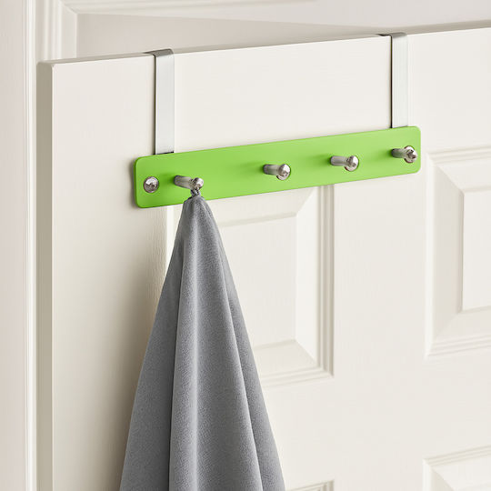 Door Hook 4 Slots Metallic 26.5x4x10.5cm