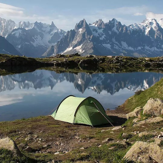Vango Soul 200 Cort Camping Tunel Verde cu Dublu Strat 4 Sezoane pentru 2 Persoane 270x130x95cm Albastru închis