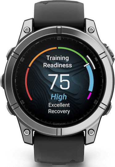 Garmin Fenix E Stainless Steel 47mm Αδιάβροχο Smartwatch με Παλμογράφο (Μαύρο)