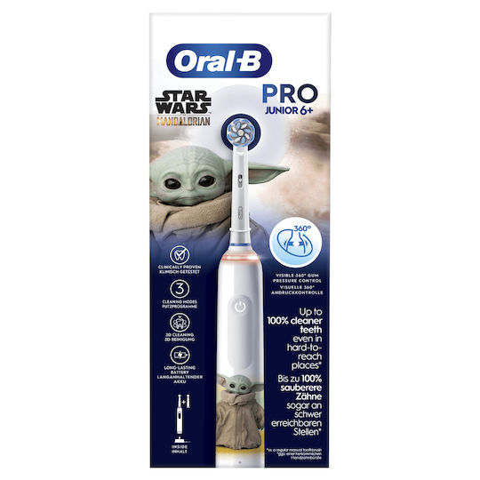Oral-B Junior Pro Παιδική Ηλεκτρική Οδοντόβουρτσα με Χρονόμετρο για 6+ Χρονών Star Wars με Ανταλλακτικά
