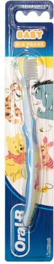Oral-B Baby Extra Soft Baby Toothbrush For 0m+ Tiger Blue Yellow