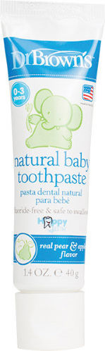 Dr. Brown's Baby Toothpaste for 0m+ with Apple & Pear Flavor Fluoride-Free 40gr
