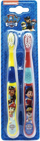 Nickelodeon Paw Patrol Set Children's Toothbrushes For 3+ Years 2 Pieces Red / Yellow