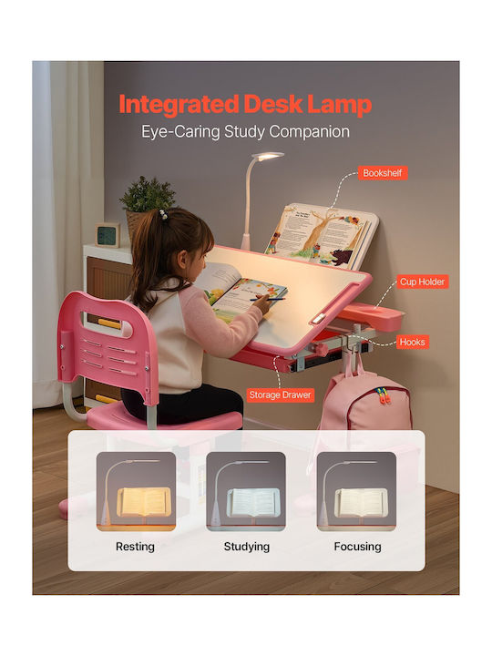 Kids Desk Pink Vevor