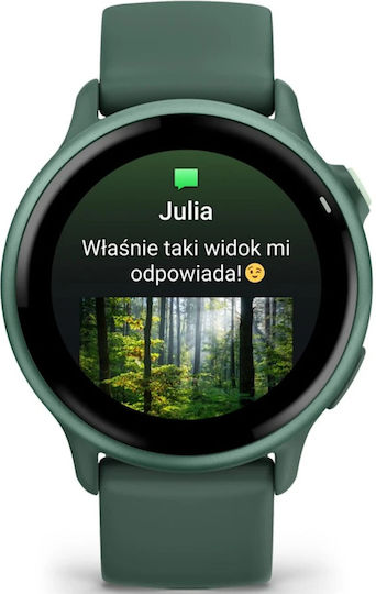 Garmin Vivoactive 6 Aluminium 42mm Waterproof Smartwatch with Heart Rate Monitor (Jasper Green)