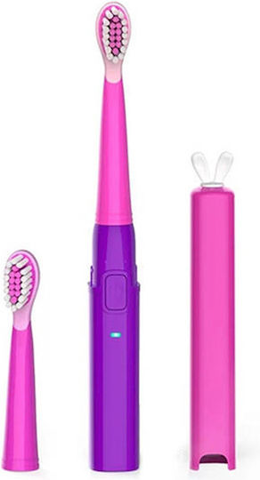 FairyWill Children's Electric Toothbrush with Chronograph for 3+ Years Purple with Replacement Heads