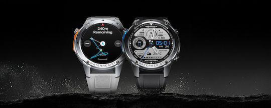 Zeblaze Stratos 2 Ultra Stainless Steel 52mm Waterproof Smartwatch with Heart Rate Monitor (Silver)