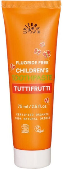 Urtekram Children's Toothpaste with Tutti Frutti Flavor Fluoride-Free 75ml