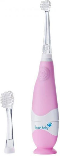 Brush Baby Babysonic Children's Electric Toothbrush with Chronograph for 0m+ Pink with Replacement Heads
