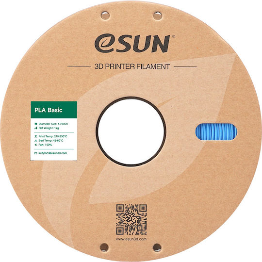 Esun PLA 3D Printer Filament 1.75mm Light Blue 1kg 1τμχ (Spool)