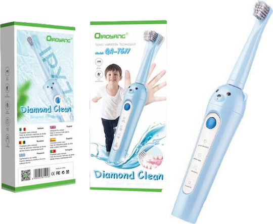 Qiaoyang Diamond Clean Children's Electric Toothbrush with Replacement Heads