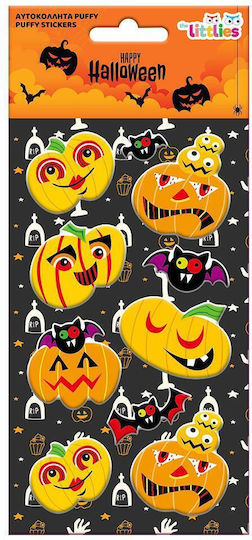 The Littlies Halloween Puffy Αυτοκόλλητα (Verschiedene Designs/Sortiment von Designs) 1St