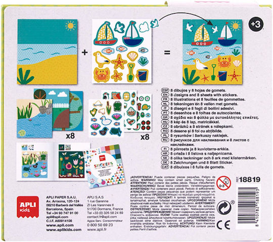 Cutie de Jocuri cu Stickere Creations Apli - Pădure