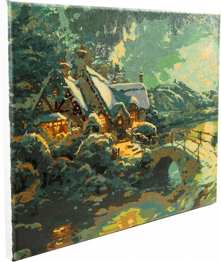 Рисуване по номера за деца Craft Buddy Kids Arts Коледна луна 30x40см Cbpbn-tk3040-53