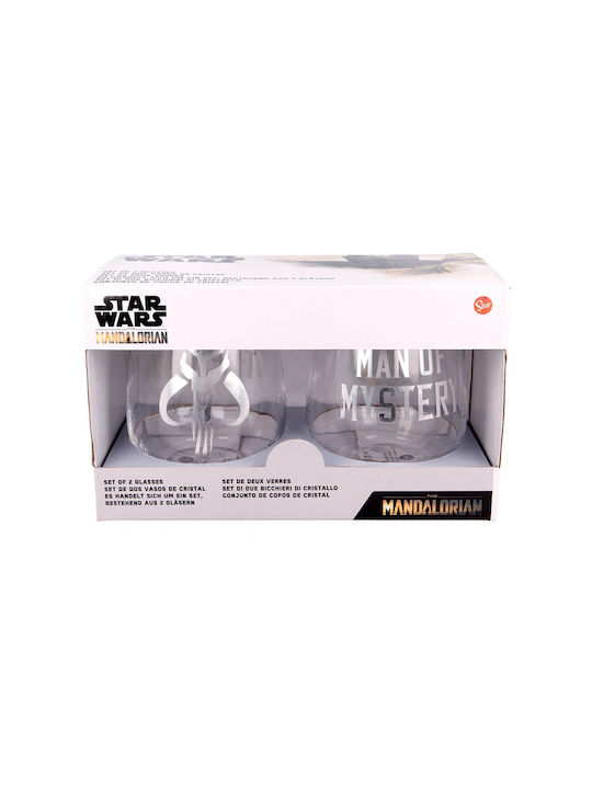 Paladone Mandalorian Σετ Ποτήρια Νερού από Κρύσταλλο 510ml 2τμχ